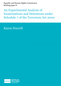 Briefing paper 8: Experimental Analysis of  Examinations and Detentions under  Schedule 7 of the Terrorism Act 2000
